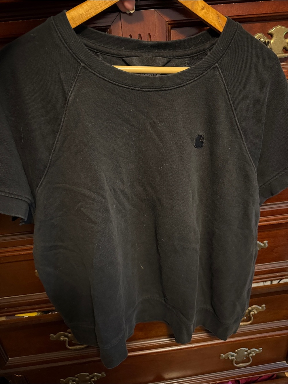 Carhartt Black Short-Sleeve Crew Sweatshirt